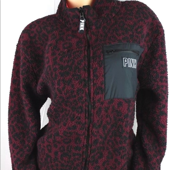 Victoria’s Secret Pink Sherpa Jacket Reversible M - Picture 2 of 6